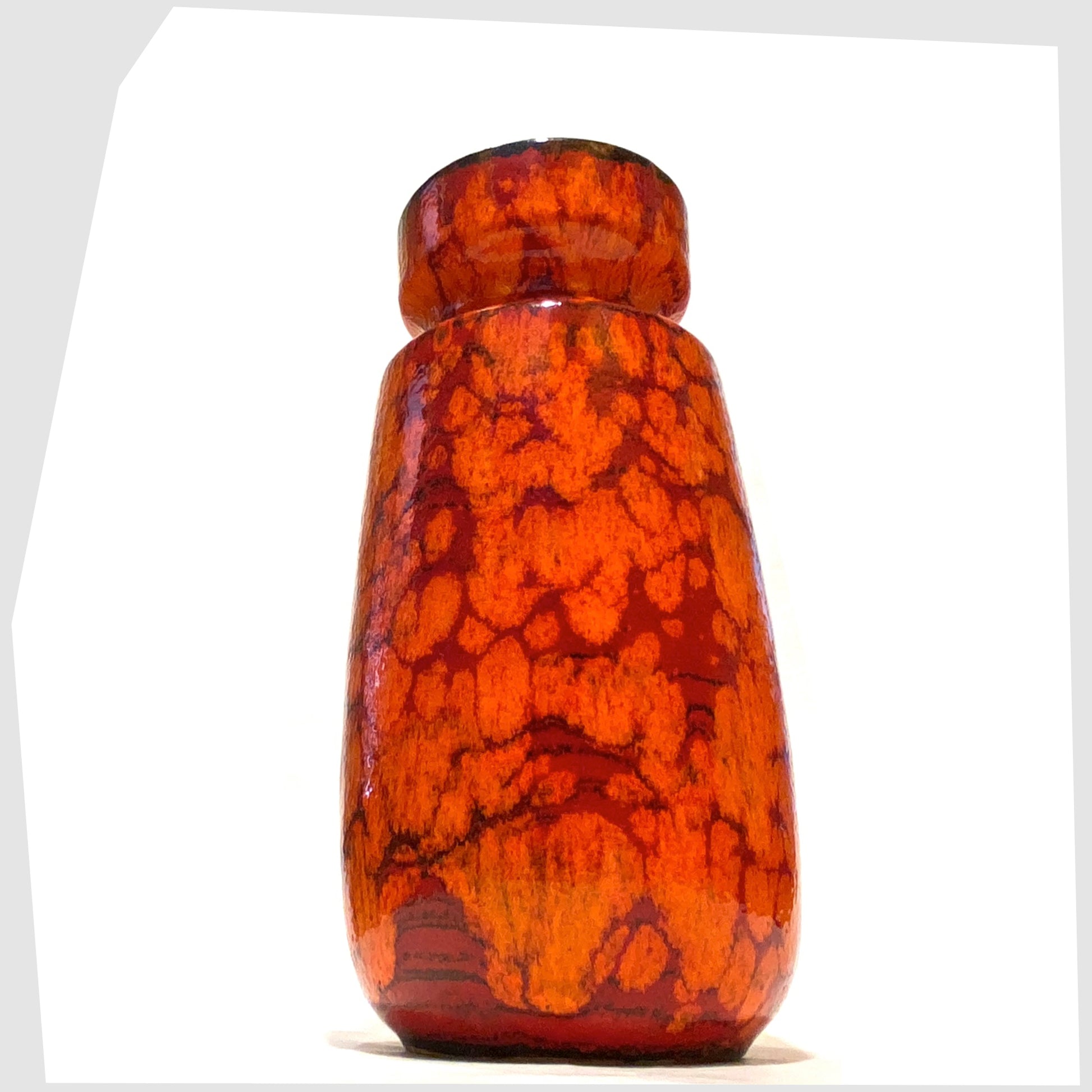 Scheurich Keramik 242-22 Vase in a Orange and Red Fire glaze