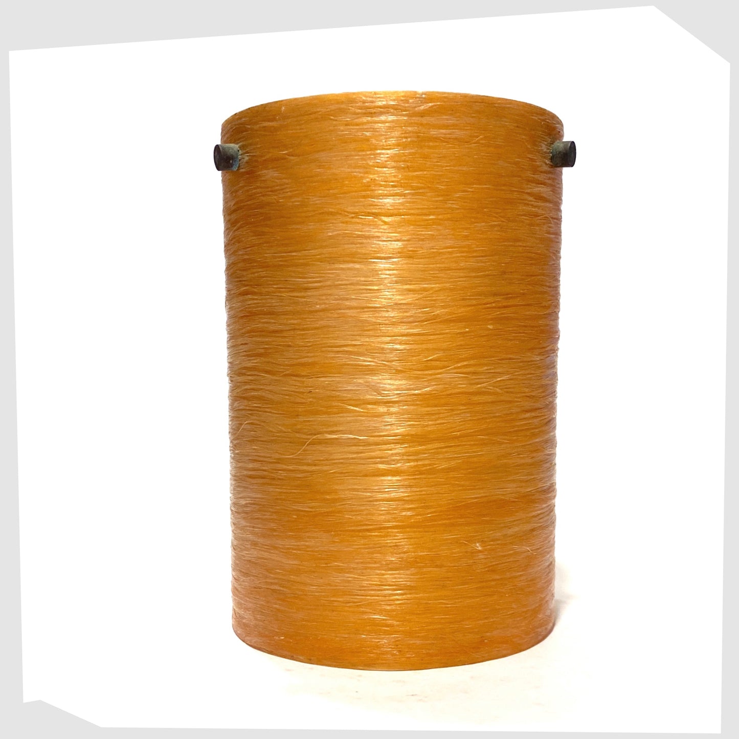 1960s spun fibreglass lampshade, by Shattaline, in light orange