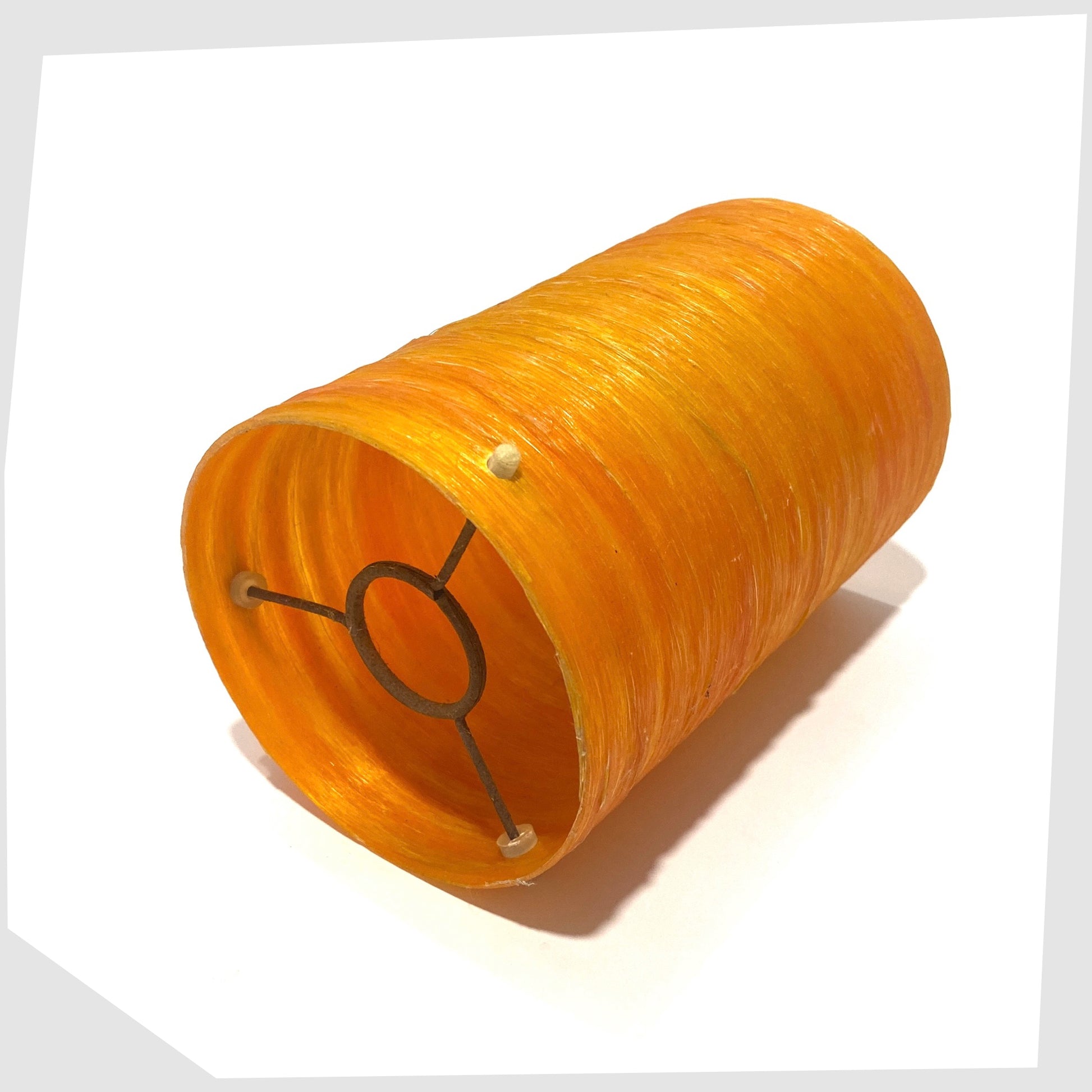 Metal fitting of the Shattaline Spun Fibreglass Lampshade in Orange