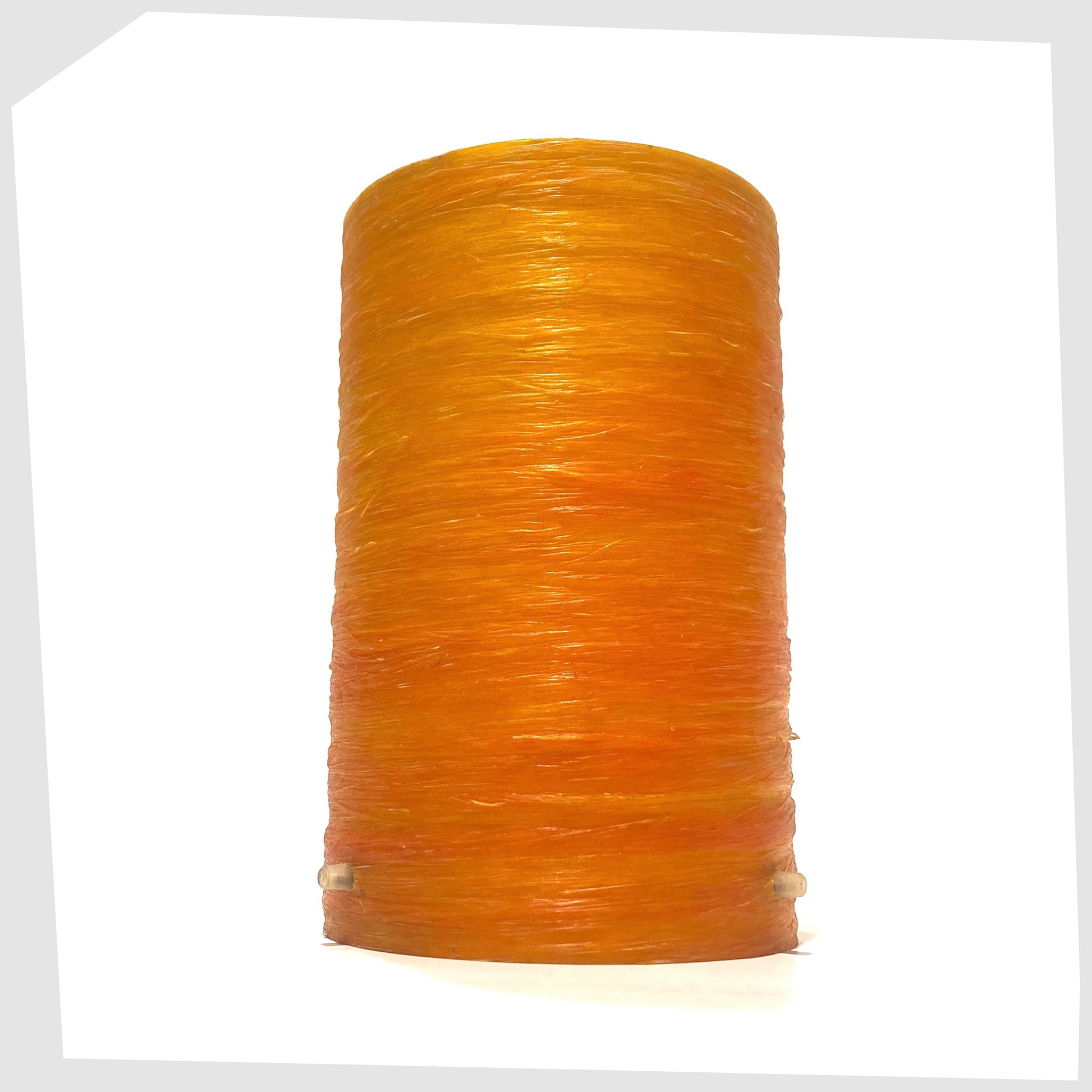 Original Shattaline Spun Fibreglass Lampshade in Orange