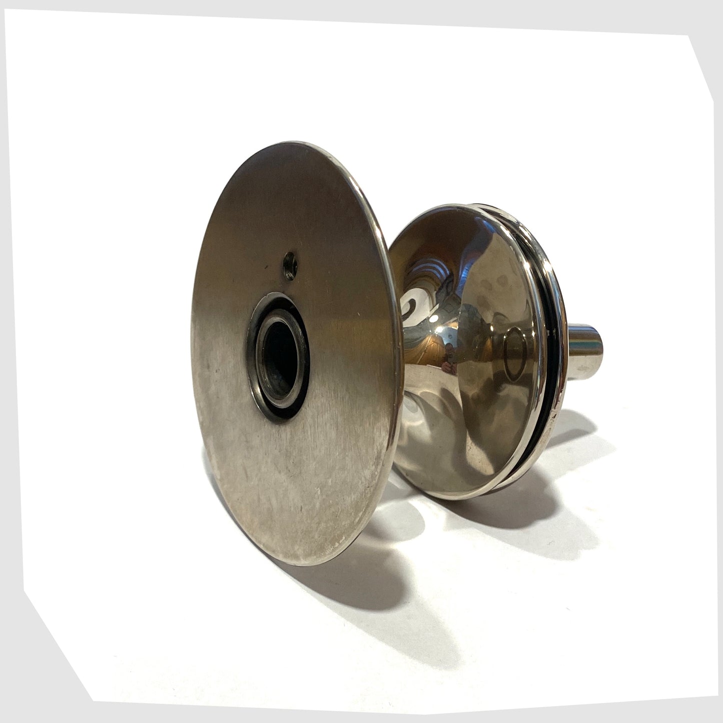 base of the stoff nagel candleholder stand in stainless steel