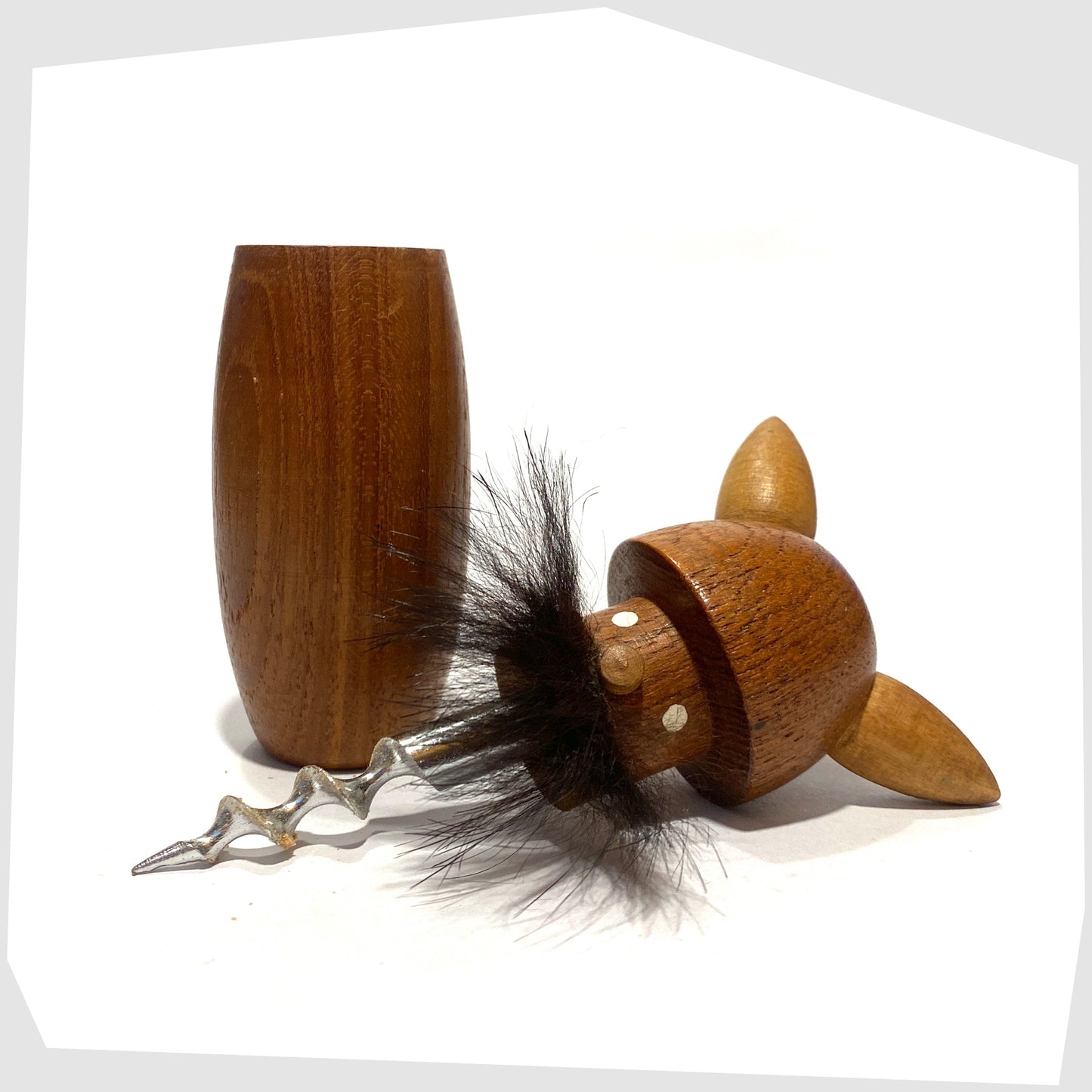 Teak Viking Corkscrew/Figurine