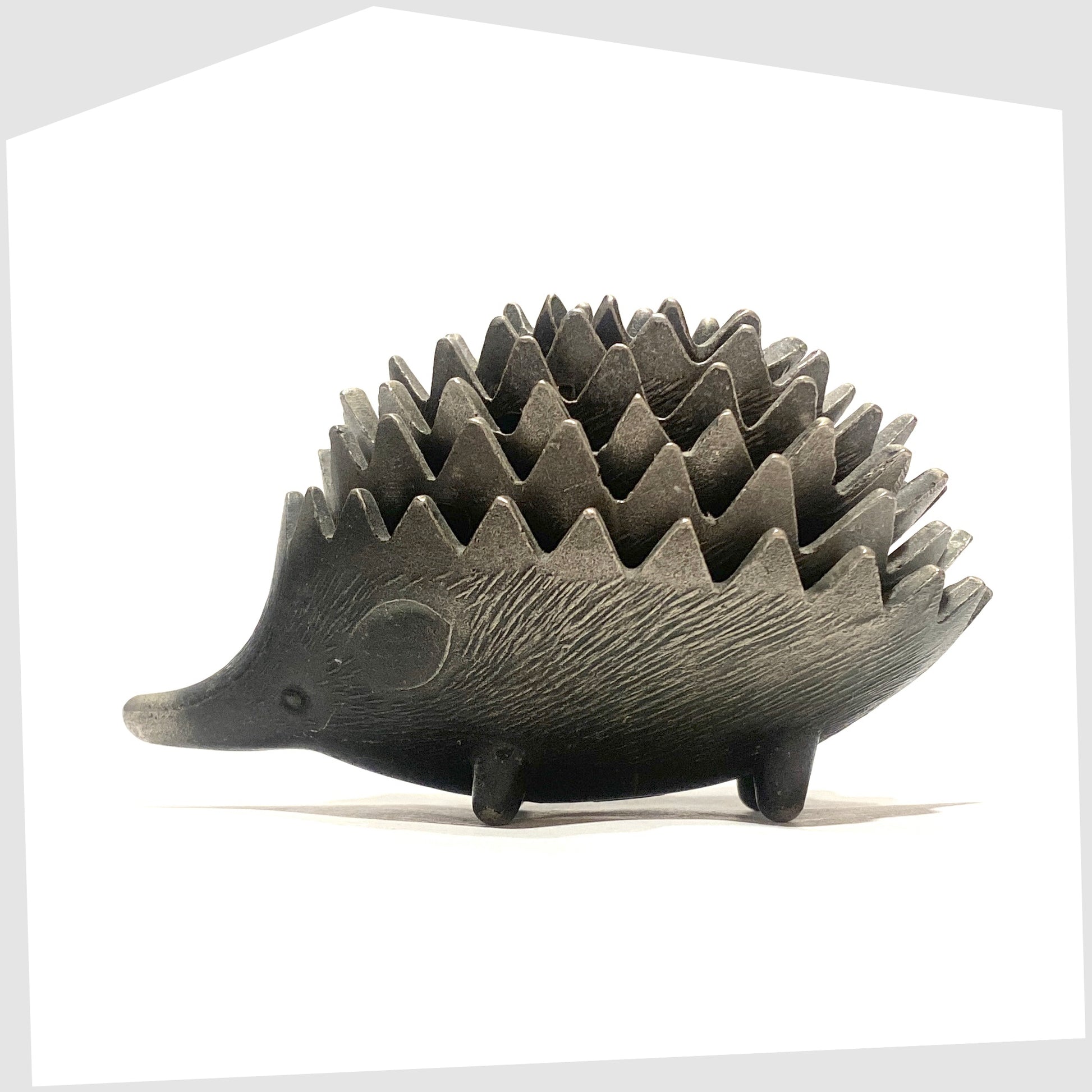 full set of six walter bosse-style hedgehog ashtray set
