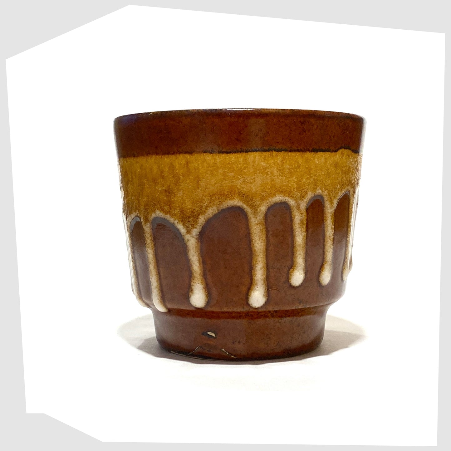 West German Pottery Drip Glazed Planter