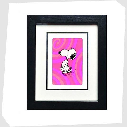 Psychedelic Snoopy Framed Vintage Playing Card